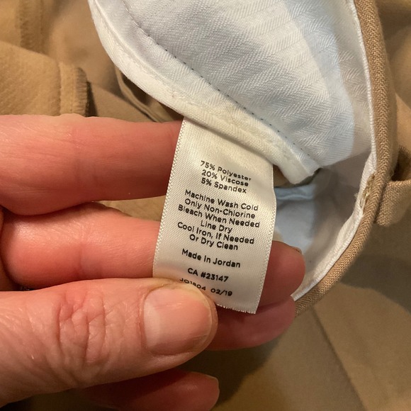 Talbots Hampshire Ankle Pant Size 10 Tan‎ Dress Pants Belt Loops Career Casual - Picture 6 of 9